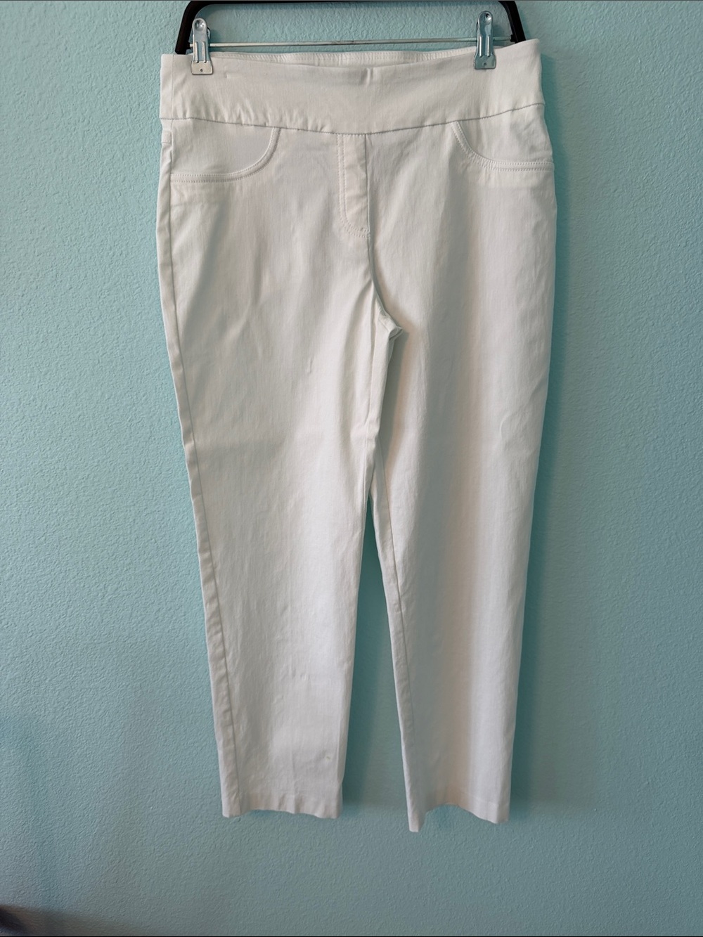 Ruby Rd White Millennium Pull On Pants  Size 10